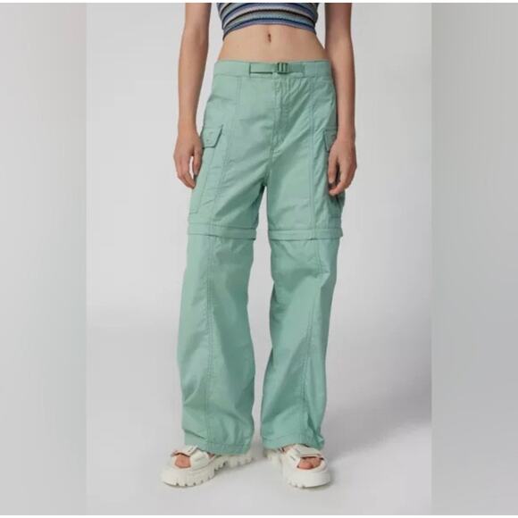 Levi's Green Convertible Cargo Pants High Waist Relaxed Fit Straight Leg - Picture 1 of 16